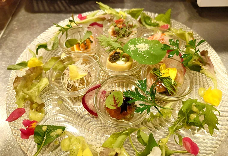 浜松パワーフードを使った前菜盛り合わせ